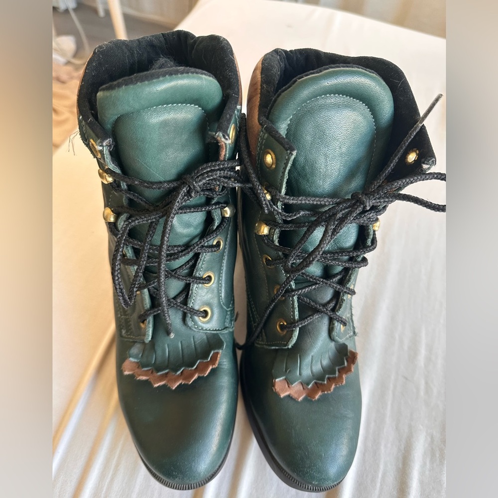 Dark Green 7 Performair Boots VTG - Picture 5 of 7